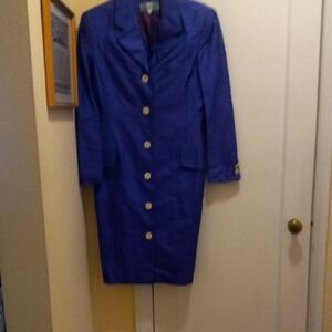 Pioni Italian Silk Coat Dress 90s Vintage